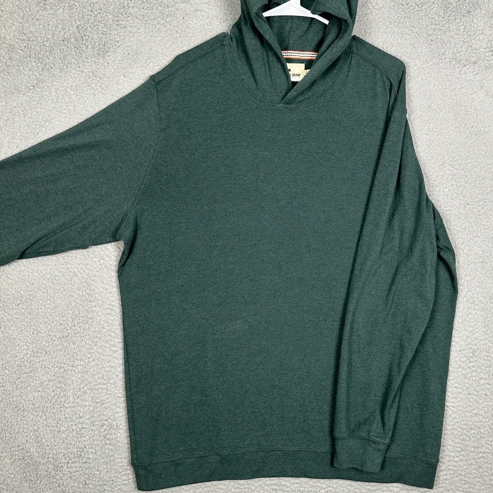 The Normal Brand Hoodie Mens 2XL-T Tall Green Pullover Long Sleeve Stretch EUC